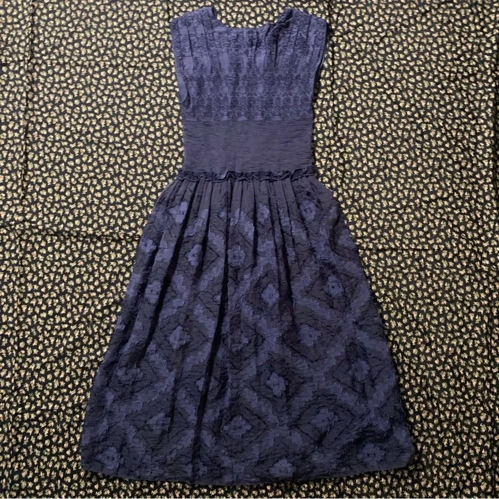 NWT max studio blue embellished midi dress - Picture 10 of 11